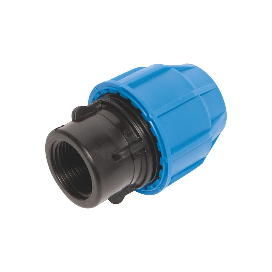 LUX-TOOLS Anschlussverschraubung für PE-Rohre in Blau, Durchmesser: 32 mm, Gewinde: 1 Zoll - Bild 2