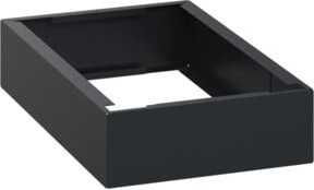 C + P Möbelsysteme Unterbau Stahl auf 100mm Sockel Schwarzgrau B/T/H: 50 x 30 x 10 cm - Bild 1