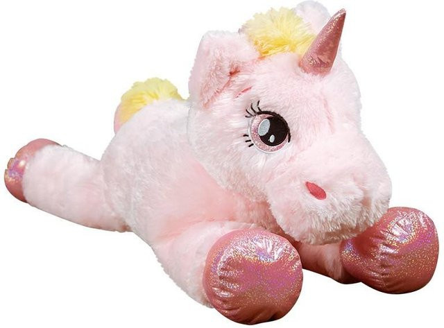Großes Einhorn Plüschtier, Rosa Regenbogenpferd, Stofftier, 40cm, ab 14 Jahren - Bild 1