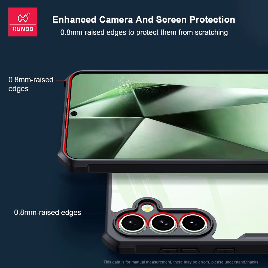Xundd Schutzhülle für Samsung Galaxy A36 A56 A57 A37 A16 A17 5G A06 A07 mit Airbag Anti-Sturz TPU und Acryl Rückseite sowie durchsichtigem Kameraschutz in Transparent und Schwarz - Bild 2