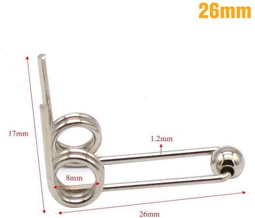 Ever Fairy Lockenstab Ersatz Doppel Rückkehr Torsion Feder, 2 Stück, grau