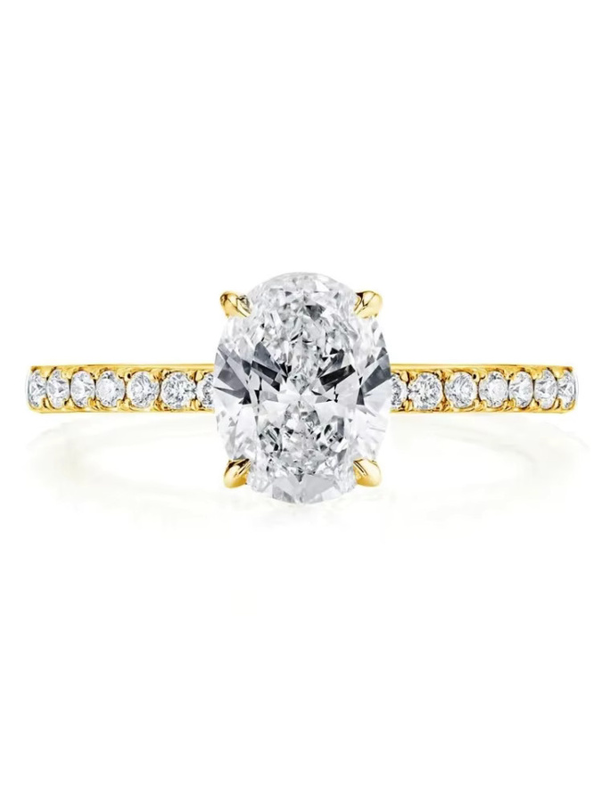 DWJ Moissanit-Diamantring, 925 Silber, Damen - Bild 4