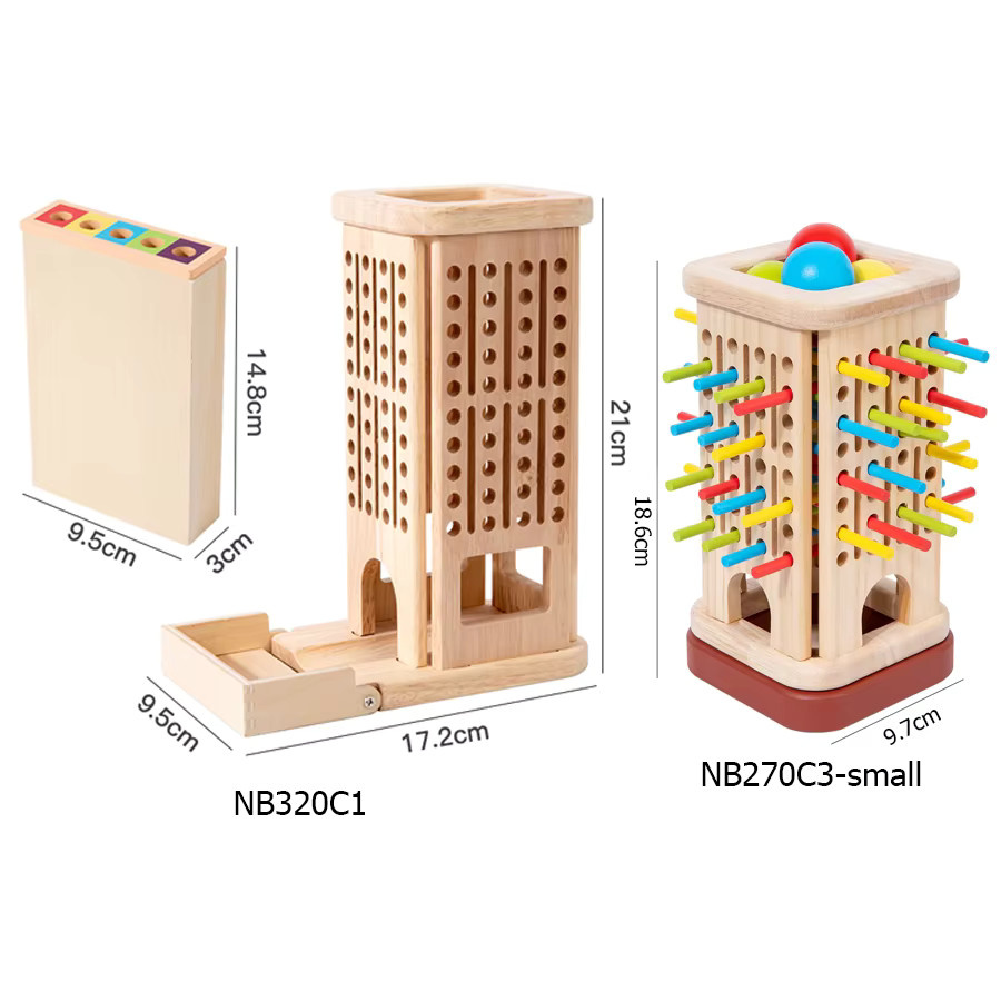 Tlewj 3in1 Montessori Holz Spielzeug für Arithmetik und Logik, Buntes Lernspielzeug zur Förderung der kognitiven Entwicklung - Bild 2