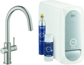 Grohe Spültisch-Einhebelmischer Blue Home sst mit C-Auslauf und Filterwasserfunktion in Chrom - Bild 1