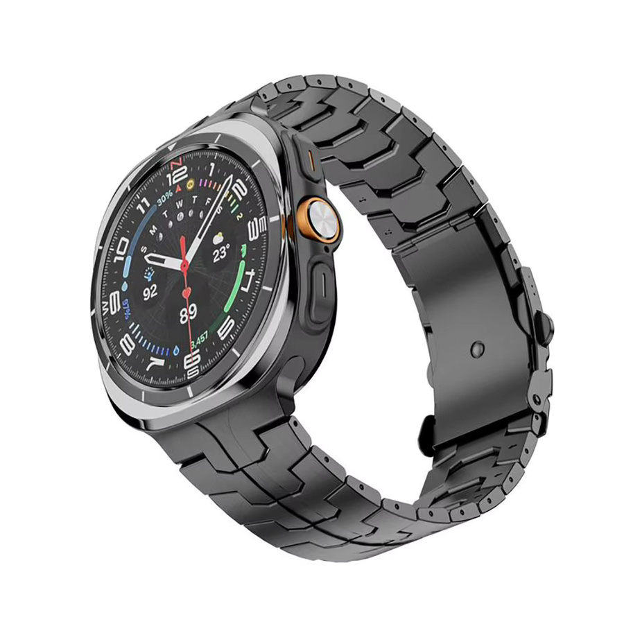 Correa Uhrenarmband Edelstahl, Silber, Unisex, für Samsung Galaxy Watch 7 Ultra 47 mm - Bild 1
