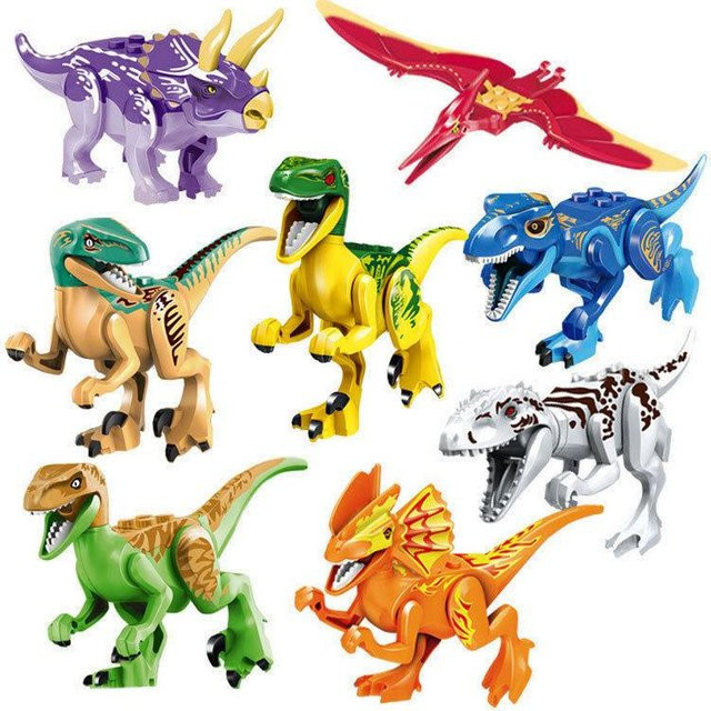 Fashnics Jurassic World Dinosaurier Bausteine Spielzeug, 8-teiliges Set, ab 6 Jahren - Bild 1