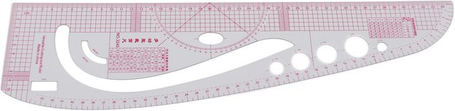 Igeteck Multifunktionslineal 3245 aus Kunststoff, transparentes Gehäuse, grau - Bild 1