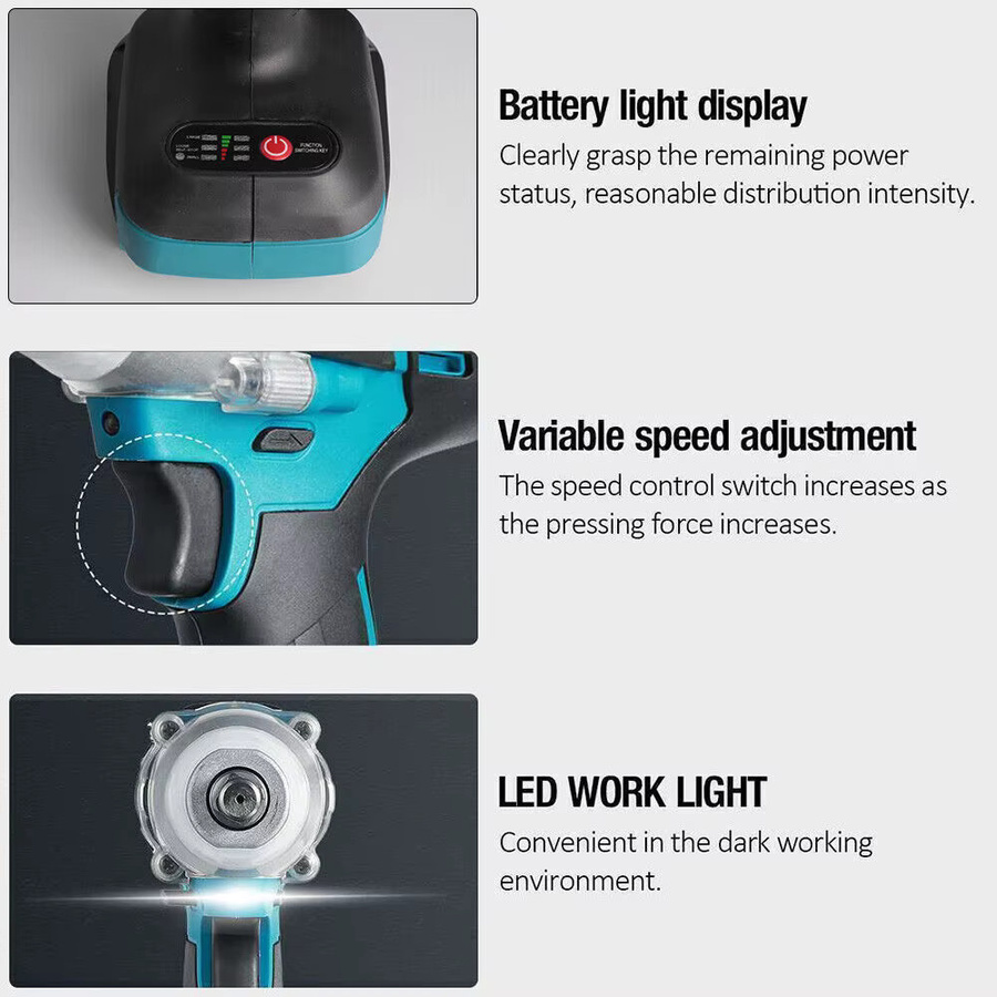 Makita Bürstenloser Akku-Schlagschrauber Steckschlüssel für 18V Akkus - Bild 5
