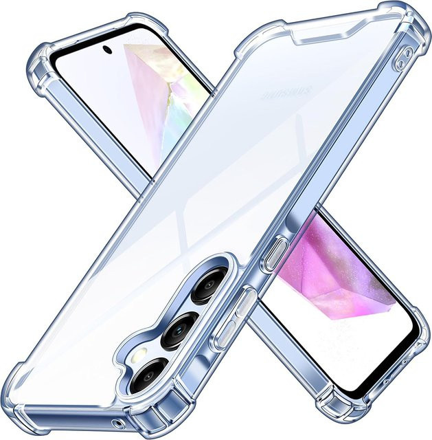 Stoßfeste Hybrid-Hartschale Soft Cover für Samsung Galaxy S25 S24 S23 S22 S21 FE Ultra Plus A16 A55 A15 A35 A54 A34 A14 A33 A53 in Transparent - Bild 1