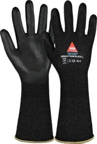 Hase Genua Foam Schnittschutzhandschuh Black mit Sinomac Hybridgarn Größe 11 - Bild 1