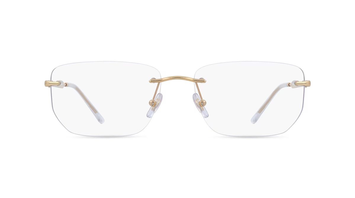 Ray-Ban 0RX3768V Korrektionsbrille, randlos, geometrisch, Metall, Unisex, gold - Bild 1