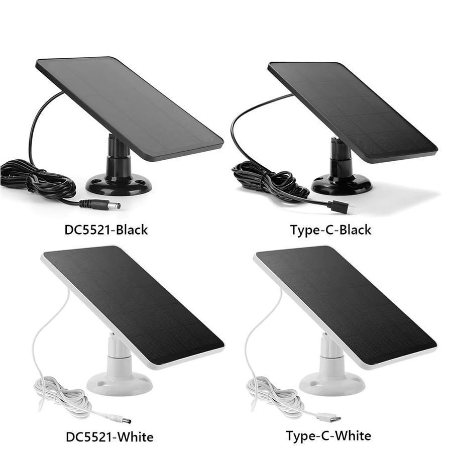 Eufy Solarpanel mit Micro USB und USB-C Port für Eufycam 3C, 2C und Pro, Schwarz, 3W, 9,8 Fuß Ladekabel - Bild 4