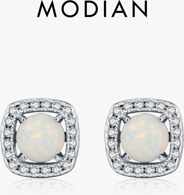 MODIAN Ohrstecker 925 Silber, Opal, Damen - Bild 1