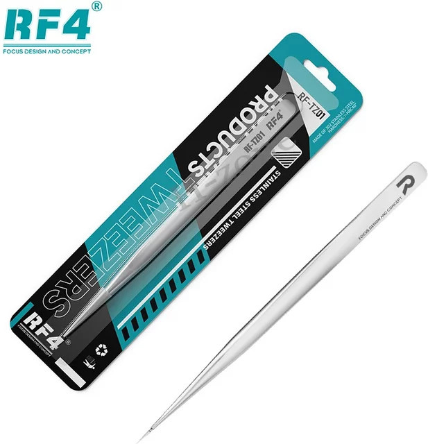 RF4 RF-TZ01 Ultrascharfe Pinzette für hochpräzise Handy-Reparatur und Flying Wire in Silber - Bild 1