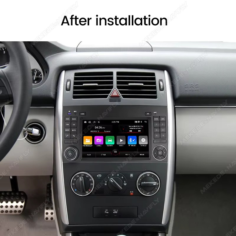NAVIFANS Android 15 Kabelloses CarPlay Navigationssystem für Mercedes Benz W164 W245 B200 W906 Sprinter W639 Vito Autoradio Multimedia 2Din Player in Schwarz - Bild 2