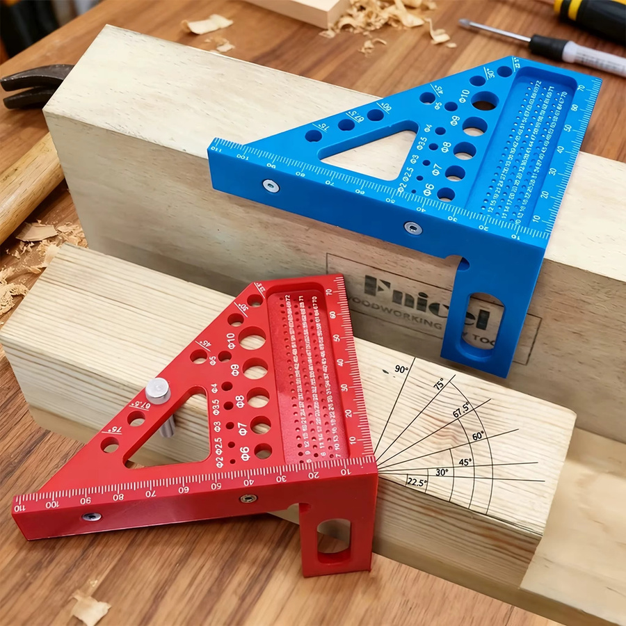 GDART 3D-Mehrwinkel-Messlineal als quadratischer Winkelmesser für die Holzbearbeitung in Schwarz und Rot - Bild 5