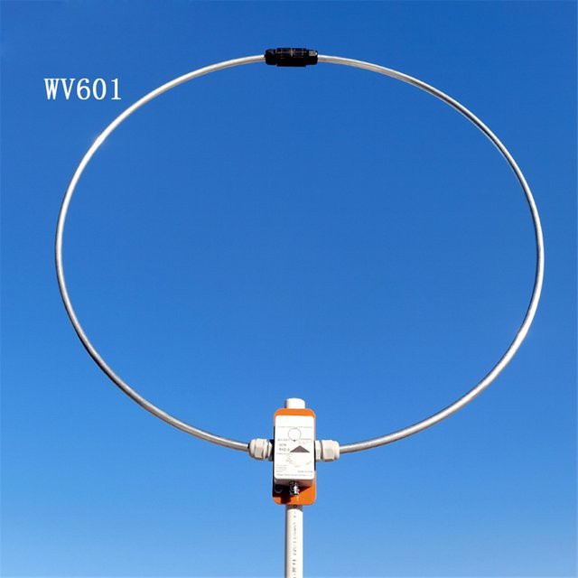 ZJMZYM WV-601 Breitband-Passivschleifenantenne 0–999 MHz in Silber für LW/SW/MW/FM/VHF/UHF/AIR - Bild 1
