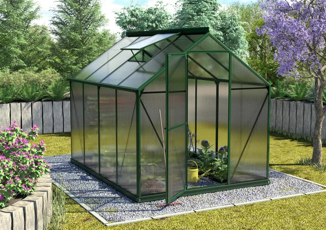Vitavia Gewächshaus Triton 5000 in Smaragdgrün mit Stahlfundament und 4 mm HKP-Verglasung, 5,0 m² - Bild 1