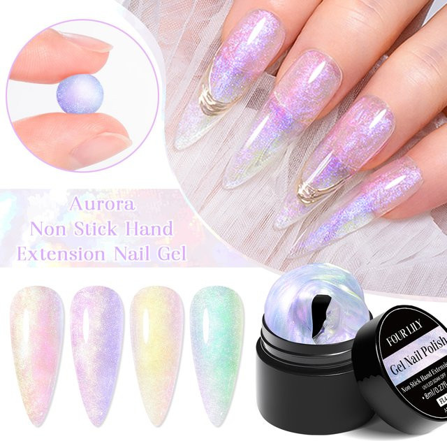 Four Lily Lila Aurora Nagelgel, 8 ml, Schimmernd - Bild 1