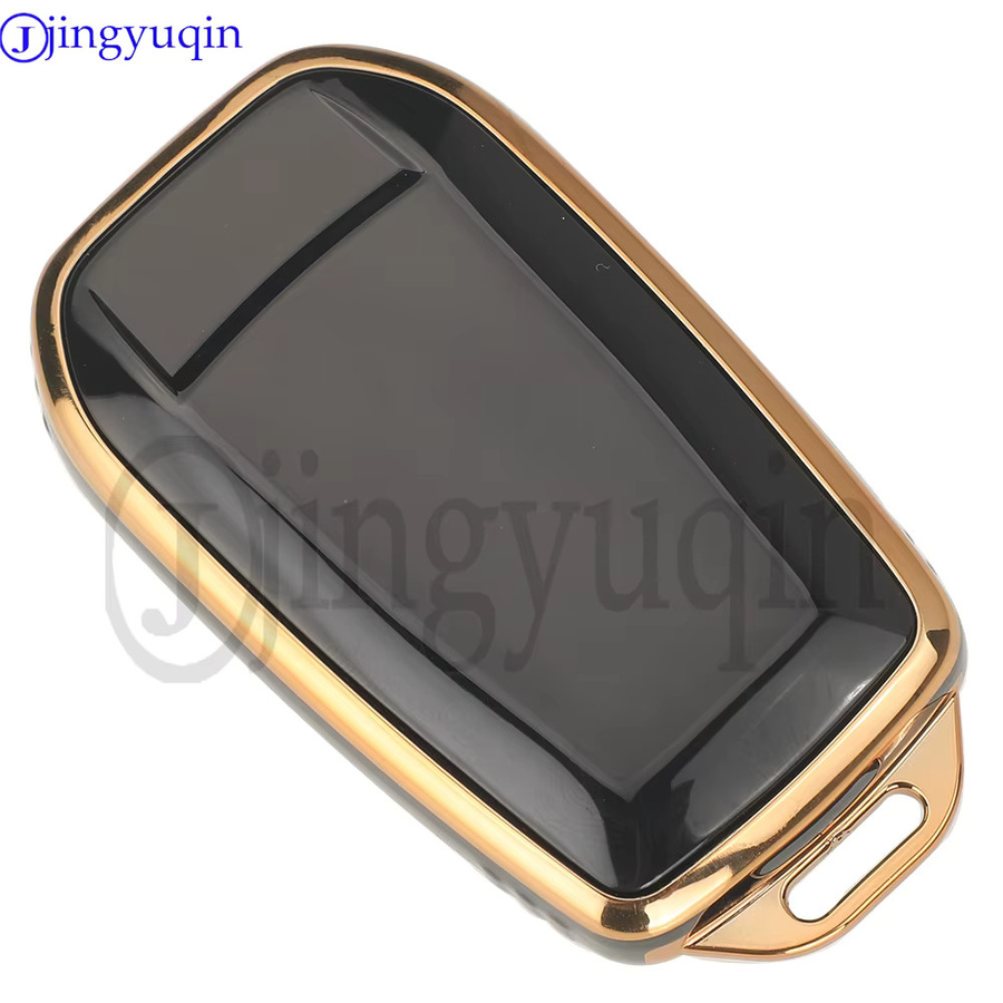 Jingyuqin TPU Auto-Fernbedienungs-Schlüsselhülle für Toyota CHR Hilux Fortuner Land Cruiser 200 Camry Corolla Crown RAV4 Highland in Schwarz - Bild 3