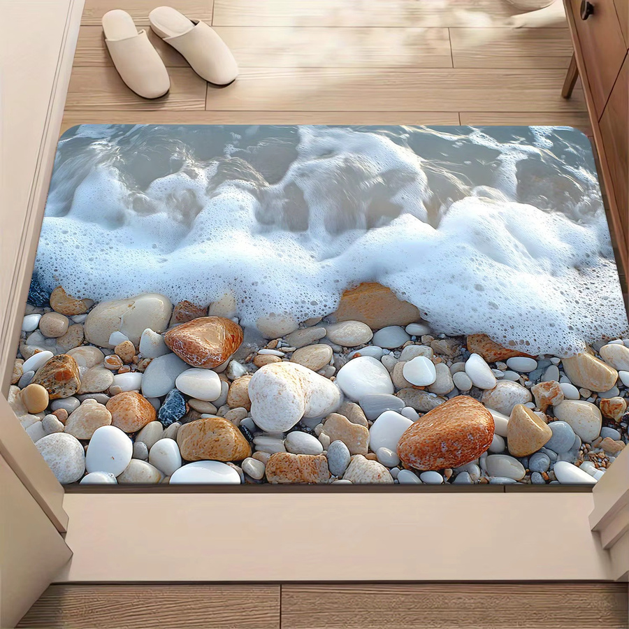 Fußmatte mit Strandszene von ZZN aus Polyester-Flanell für den Innen- und Außenbereich - Bild 3