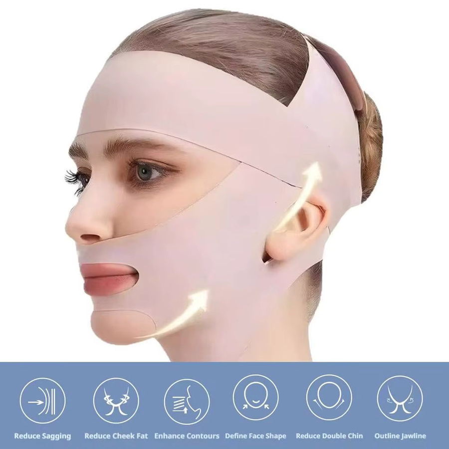 eelhoe V-Line Lifting-Gürtel, Doppellagige Gesichtsstraffungs-Bandage, Unisex - Bild 2