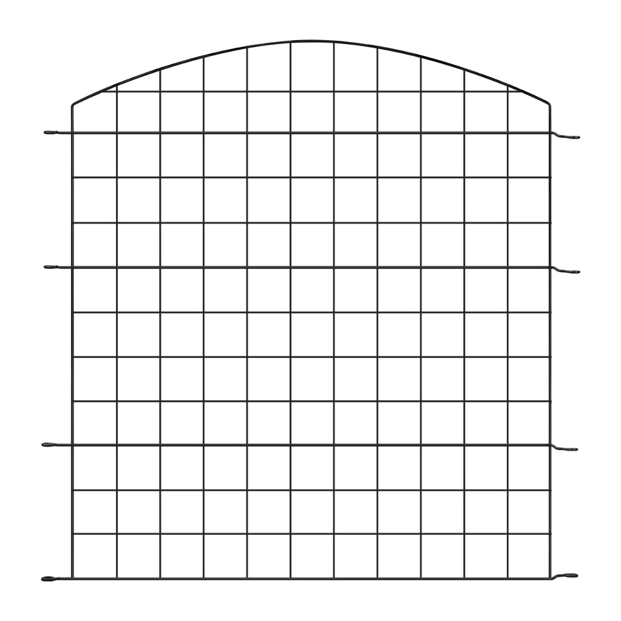 WOLTU Dekorativer Gartenzaun in Schwarz als Bogenzaun und Tierbarriere für Garten, Hof und Outdoor, B/H: 100 x 70 cm - Bild 2