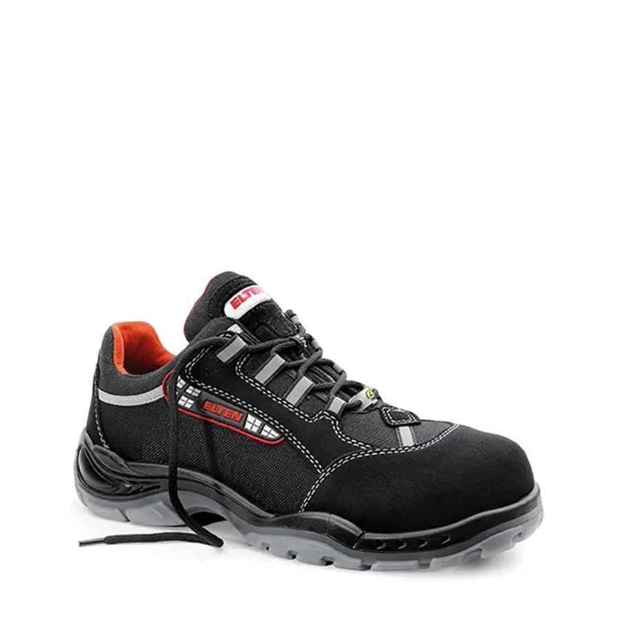 Elten Sicherheitshalbschuh Senex ESD S2 in Schwarz-Rot mit Cordura und Textil, Größe 44 - Bild 2