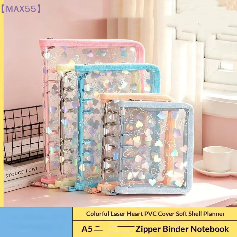 MAX-55 A5 Laser Star Reißverschluss-Ordner als transparentes Sammelbuch und DIY-Tagebuch für Kpop-Idol-Fotoalben - Bild 2