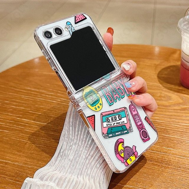 Personalisierte transparente Schutzhülle für Samsung Galaxy Z Flip 7 6 5 4 3 5G - Bild 1