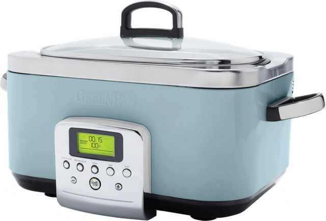 GreenPan Elite Slowcooker Blue Haze 6 Liter - Bild 1