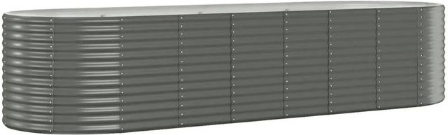 Furnicato Hochbeet aus verzinktem Stahl in Grau, B/T/H: 322 x 100 x 68 cm - Bild 1
