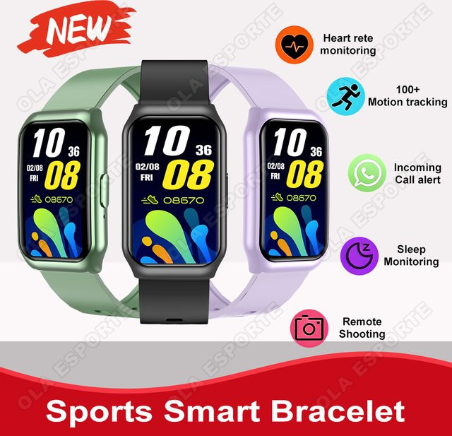 Ola Esporte Smart Band mit 1,45 Zoll AMOLED-Bildschirm, Herzfrequenzüberwachung und 5ATM Wasserdichtigkeit in Silber - Bild 1
