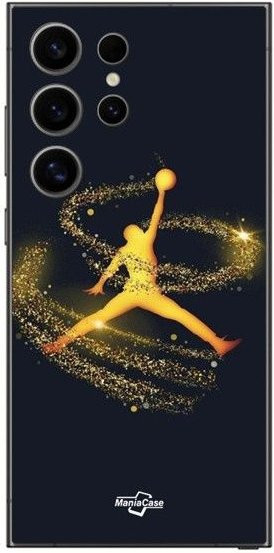 Jordan Silikon Hülle für Samsung Galaxy S25 Ultra in Schwarz mit Goldstaub - Bild 1