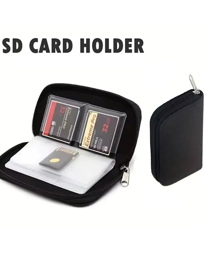 KAFNHCKA Speicherkarten-Sammeltasche in Lila mit 22 Steckplätzen für SD, CF, Micro SD und MS - Bild 5