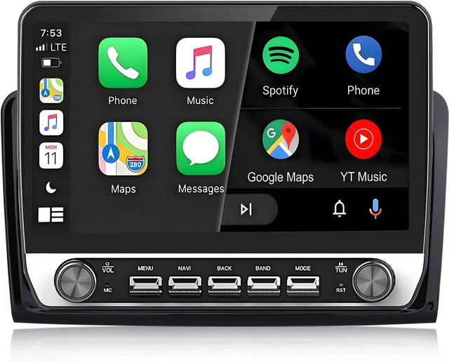 Junsun Autoradio mit Drehknöpfen für BENZ ML Class W164 mit Bluetooth, GPS und 10,1 Zoll Display in Schwarz - Bild 1
