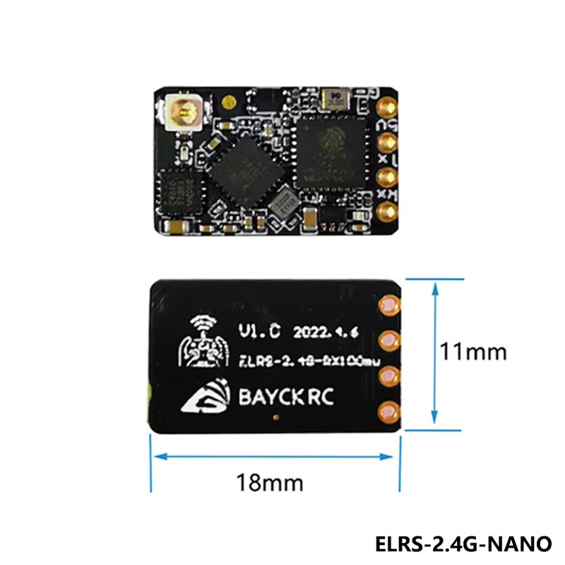 BAYCK ELRS 915MHz / 2.4GHz Nano ExpressLRS Empfänger, mit T-Typ Antenne - Bild 2