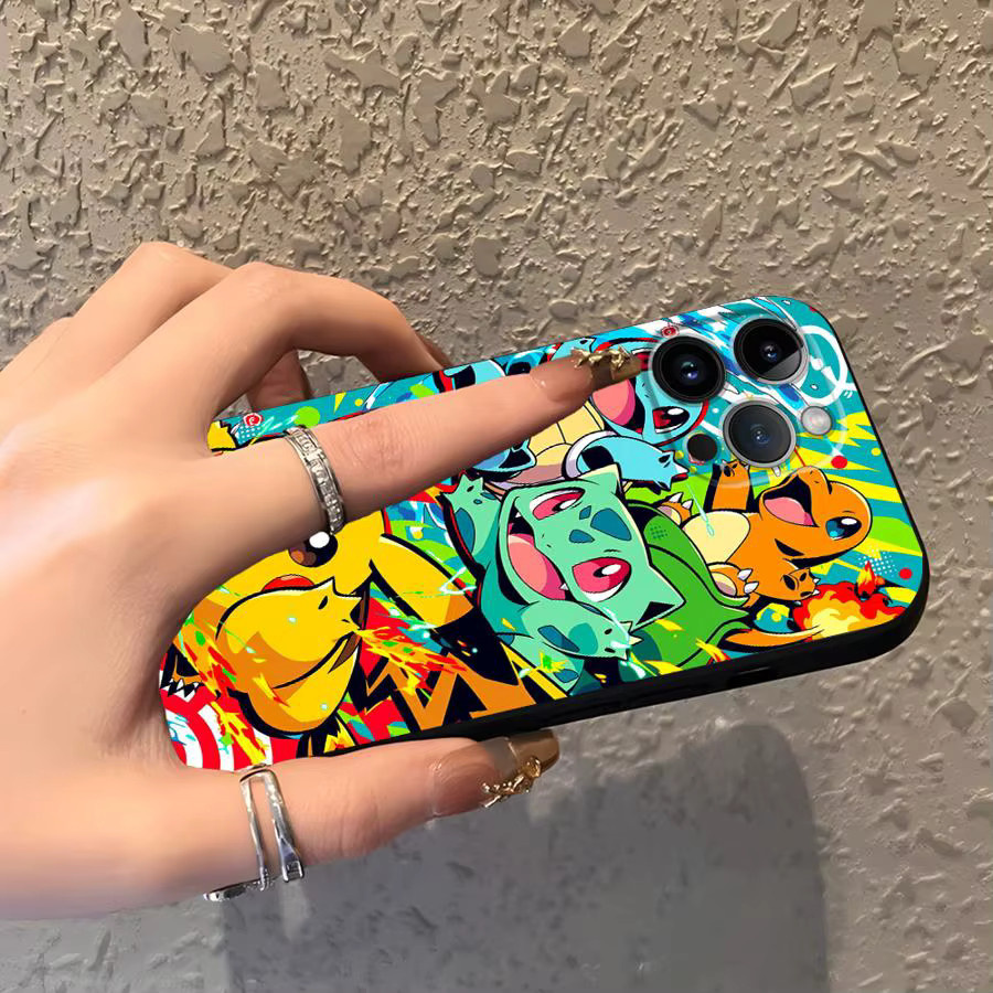 Handyhülle mit Cartoon Pokemon Design für Apple iPhone 16 15 14 13 12 11 7 8 XR XS MAX in Multicolour - Bild 4