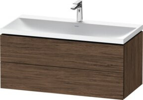 Duravit L-Cube Möbelwaschtisch mit Vitriumn in Nussbaum Dunkel, B/T/H: 100 x 48 x 48 cm - Bild 1