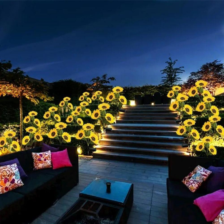 LIUXING Solar Sonnenblumenlicht LED Gartenlampe wasserdicht IP65 für Außenbereich und Landschaftsbau - Bild 4