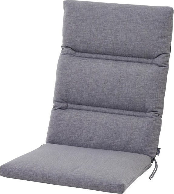 Siena Garden Sesselauflage Comfort Grau, wetterfest und UV-beständig, B/T/H: 110 x 48 x 7 cm - Bild 1