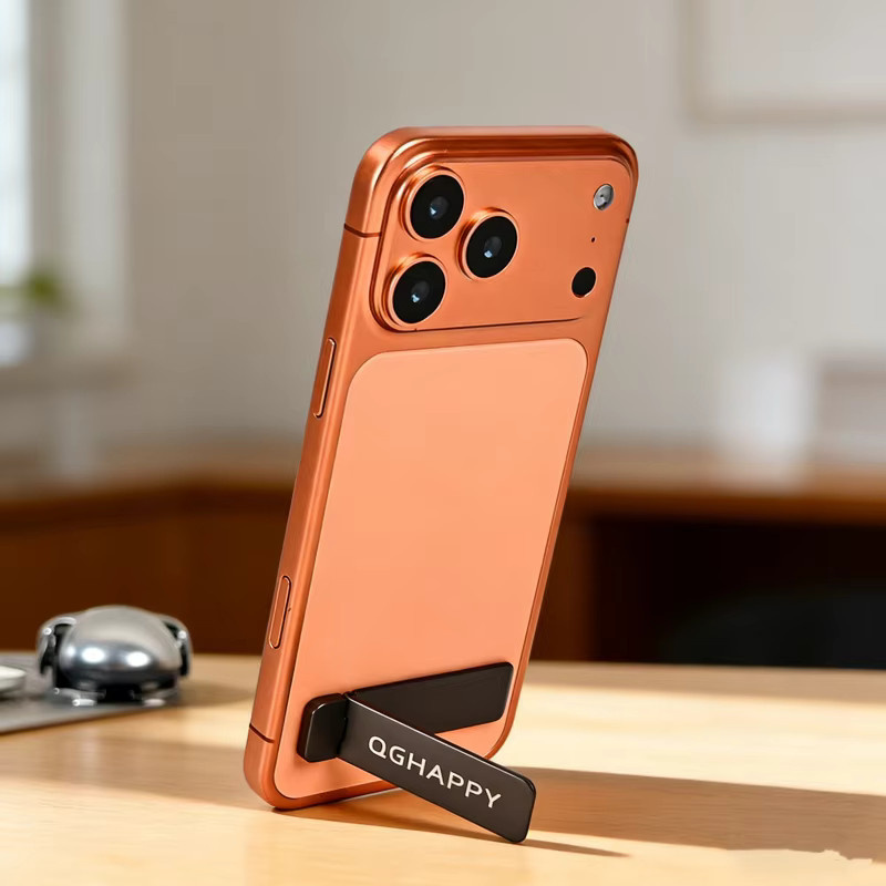 WSSHE Telefonhalter aus Metall in Silber, selbstklebender und faltbarer Handyhalter für den Desktop - Bild 3