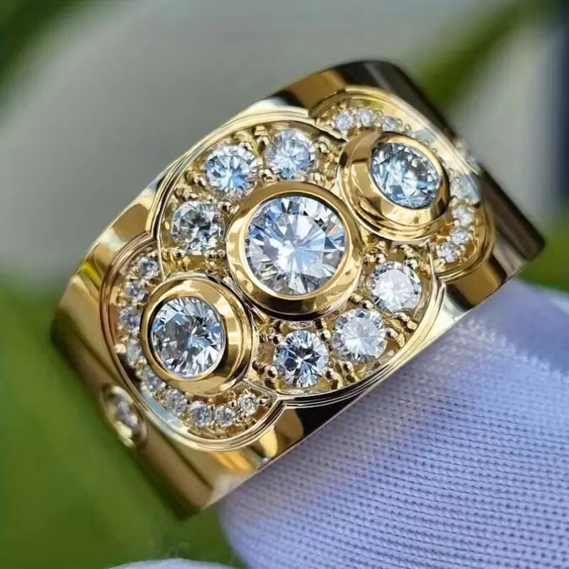 Huitan Ringe, Gold, Zirkonia, Damen - Bild 2
