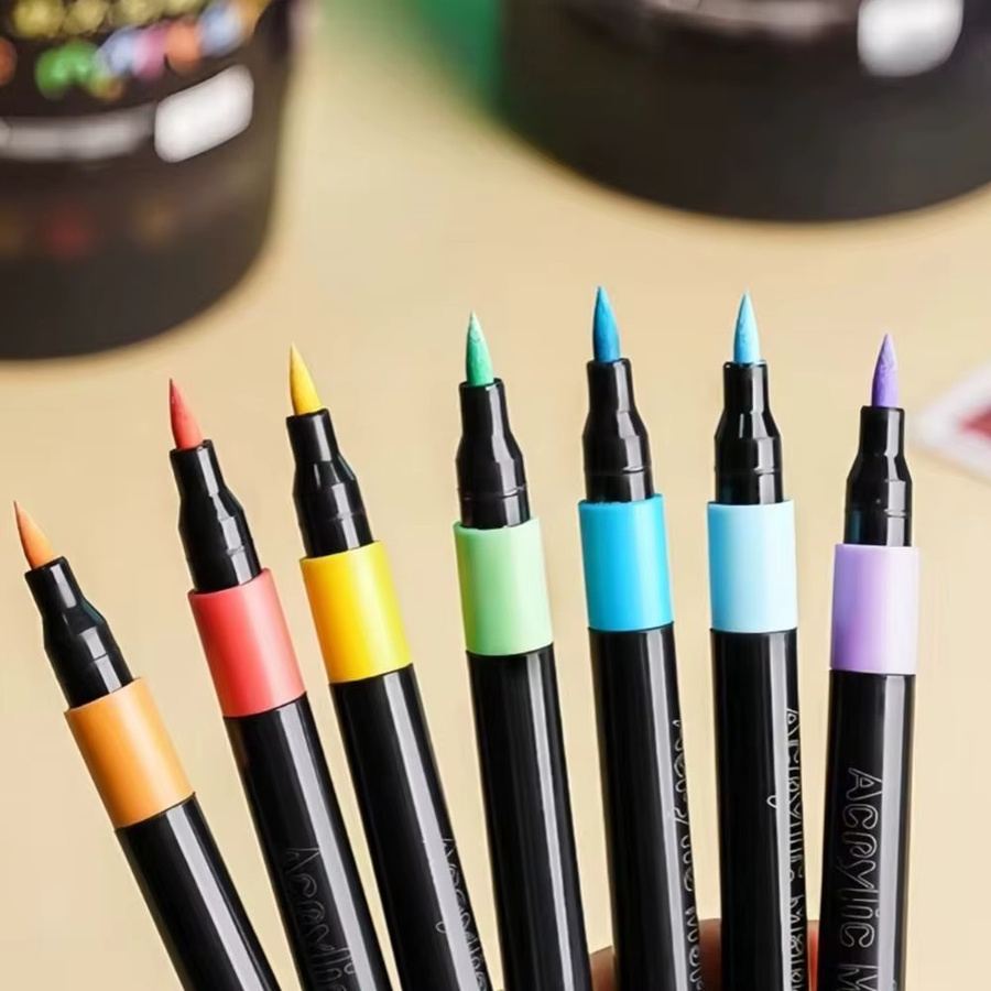 Acryl-Markierungsstifte mit weichem Pinselkopf in Mehrfarben, ungiftige Aquarell-Tinte für künstlerische Gestaltung - Bild 2