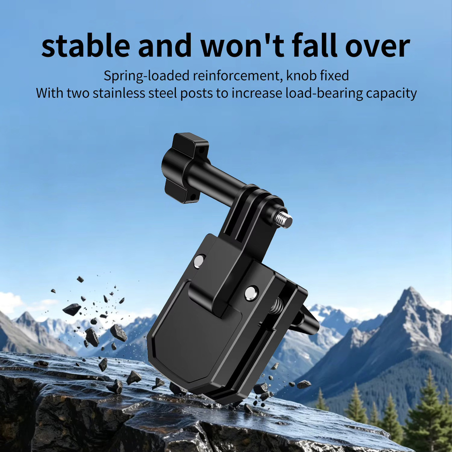 Motorrad-Windschutzscheibenhalterung aus Aluminiumlegierung für DJI Osmo Pocket 3, Action 5 Pro, Action 6 und GoPro, Insta360 X4, X5, GO Ultra in Schwarz - Bild 6
