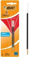 BIC 4 Colours Original Kugelschreibermine Nachfüllset, Rot, 2er Pack - Bild 1
