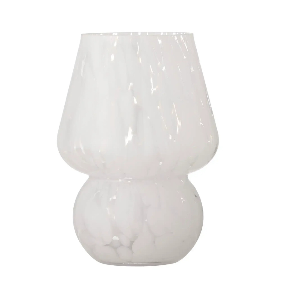 Bloomingville Vase Halim aus Glas in Weiß mit organischer Form, Höhe: 18,5 cm - Bild 1