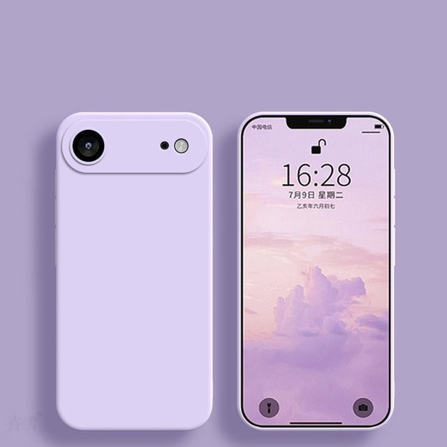 Luxus stoßfeste Silikon-Schutzhülle für Apple iPhone 17 Air und iPhone 17 Pro Max in Grau und Lila - Bild 1