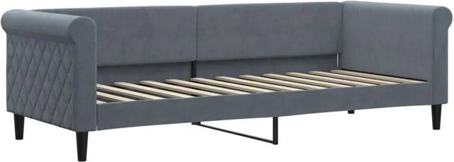 vidaXL Tagesbett aus Samt in Dunkelgrau, B/T/H: 200 x 80 x 68 cm - Bild 1