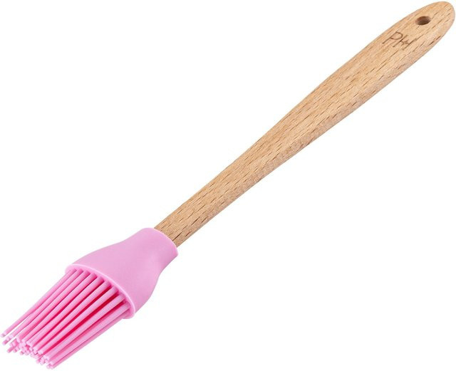 Paris Hilton Backpinsel Mini in Rosa aus Silikon und Holz, Länge: 21,5 cm - Bild 1